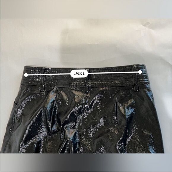 aritzia wilfred faux patent leather pants in black size 4 - Picture 4 of 6